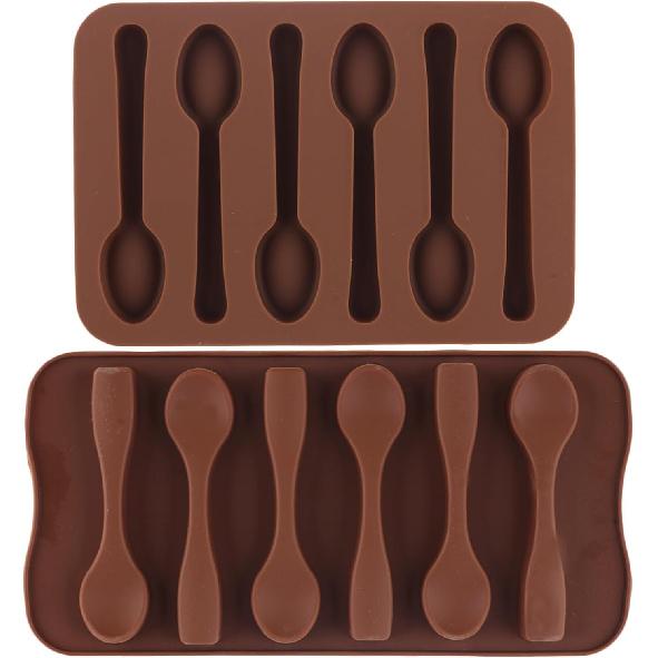 Форма для ложки горячего шоколада - Силиконовая формочка в форме для какао, кофе и ириски - Ложки-мешалки для шоколада ручной работы