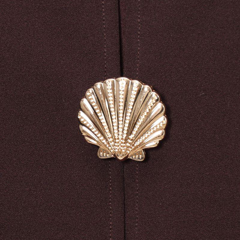 Kaslead New Arrival Women's Clothing Fashion Style Stylish Simple and Versatile Vest Fastener Decoration Tops