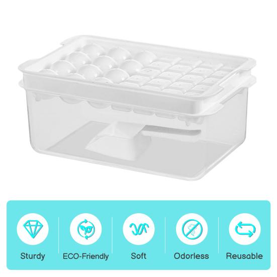 Ice Tray Set with Lid Ice Ice Shovels BPA Free Bin Cube Tray for