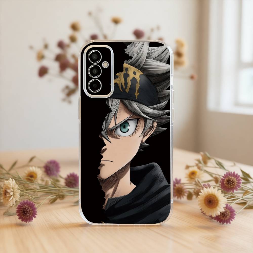 Black Clover Asta Phone Case Transparent Silicone Soft For SamsungA10,12,20,21S,30,31,40,50,51,52,70,71