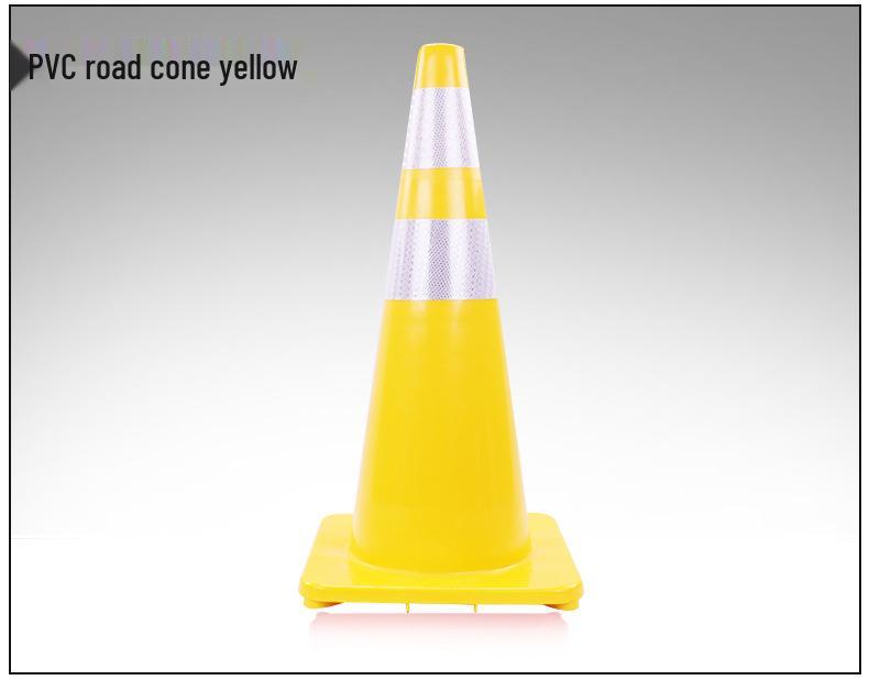 70cm Reflective PVC Road Safety Cone with Rubber Base