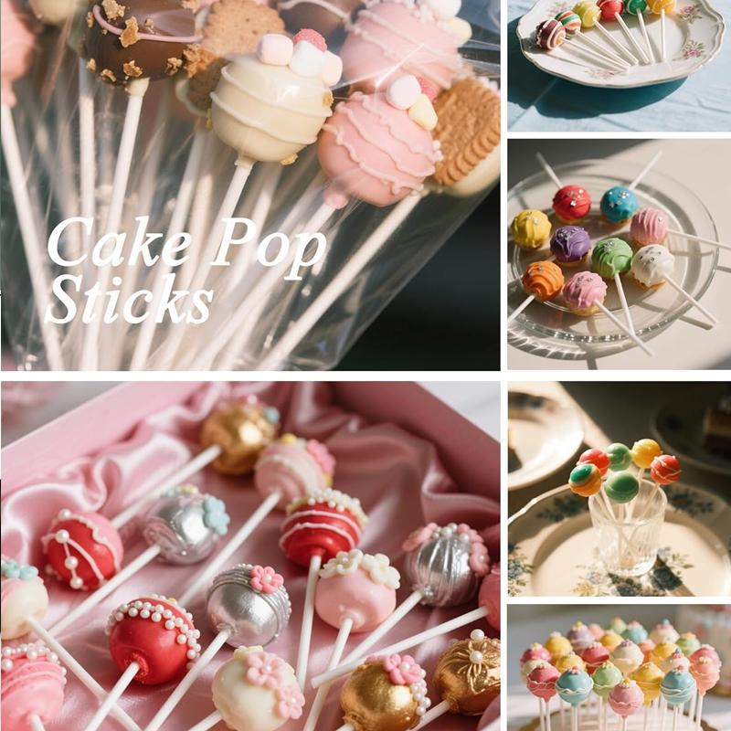 50Pcs Plastic Lollipop Stick Safe White Cake Pop Sucker Sticks For Chocolate Sugar Candy Lollypop DIY Mold Bakeware Tool