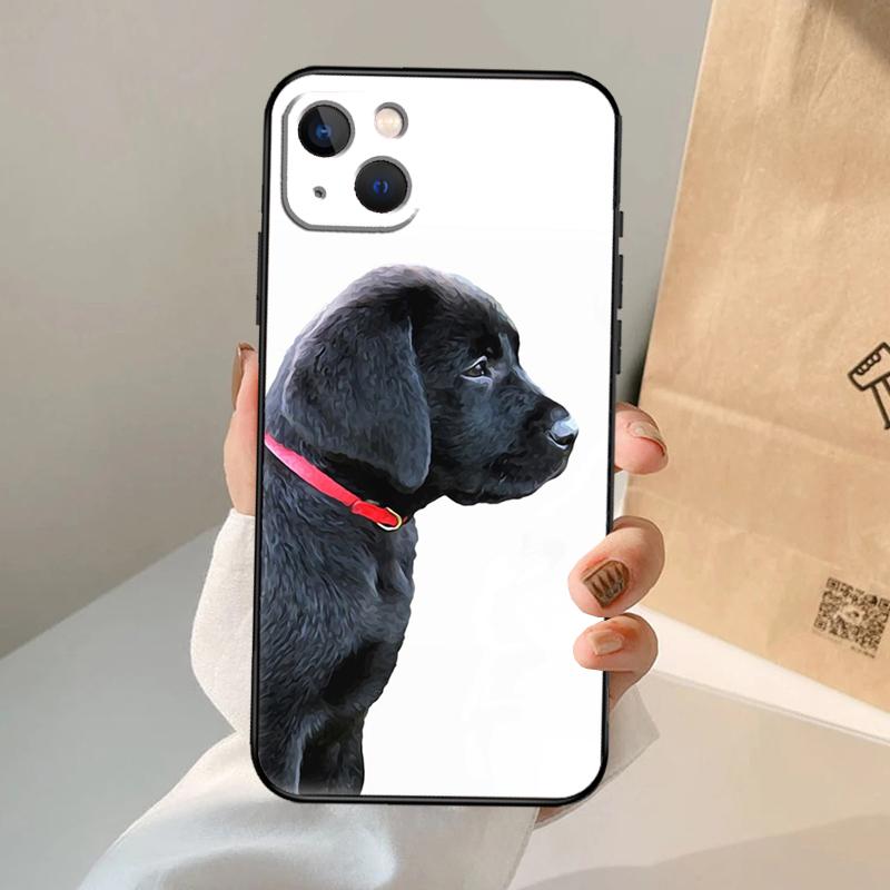 Black Labrador Dog Phone Case For iPhone 17 Air 16 15 13 11 12 14 Pro Max 13 12 mini 15 16 Plus 16e Cover Coque