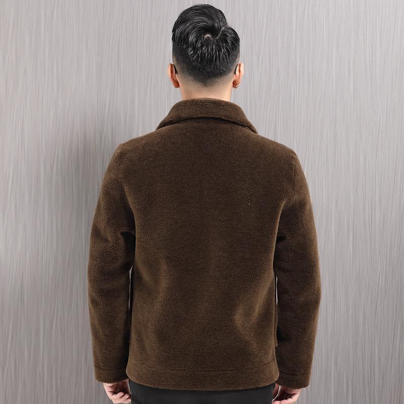 Imitation fur men's imitation lamb wool sheep shearing granules men's imitation fur cotton thickened granular coat