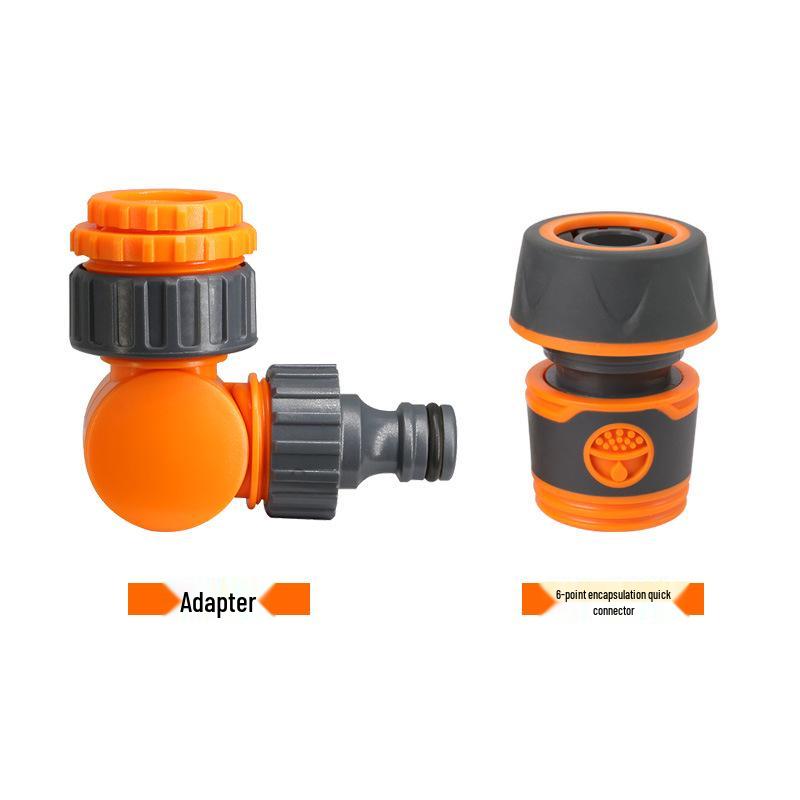 Plastic Anti-Kink Swivel Faucet Connector, 4-Point & 6-Point Female Thread, 180° Rotatable Nipple