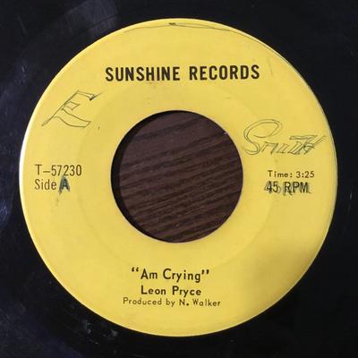 7-inch Plaat LEON PRYCE Am Crying T57230 Sunshine Record Canada Reggae Ska Dub Gebruikt