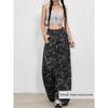 American Camouflage Wide-Leg Jeans Women's 2025 Best Selling Retro High Waist Work Clothes Baggy Pants Small Straight-leg Pants