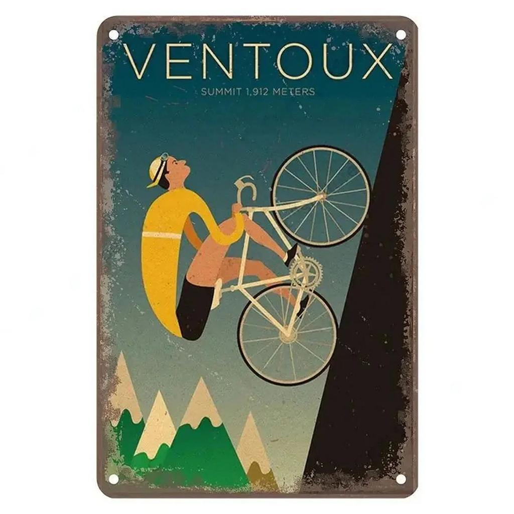 Mfoever Metal Tin Sign Tour De France Cycling Wall Decoration Plaque Vintage Poster Iron Painting for Man Cave Home Cafe Garden Club Bar