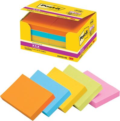 Notes Strong Adhesive Notes Neon Color 75 X 50 Mm 90 Sheets X 10 Books Post-It 6561SS-NE
