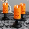 Halloween LED Light Candle Kolorowa dynia Dekoracja stołu Strona główna Impreza