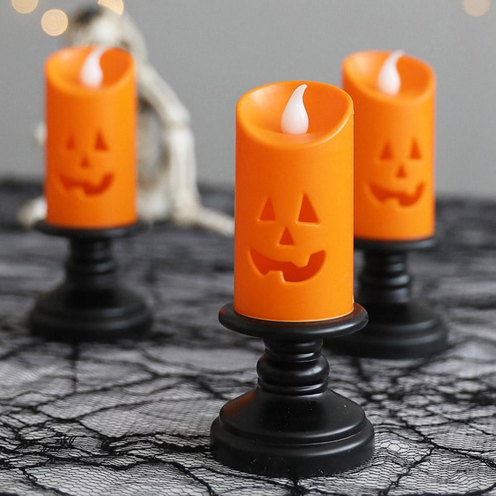 Halloween LED Light Candle Kolorowa dynia Dekoracja stołu Strona główna Impreza