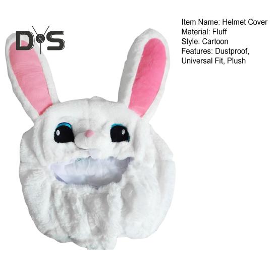 Motorsykkelhjelmdeksel Støvtett Universal Sykkelhjelmtrekk Funny Plush Motorsykkelhodeplagg for helhjelmer