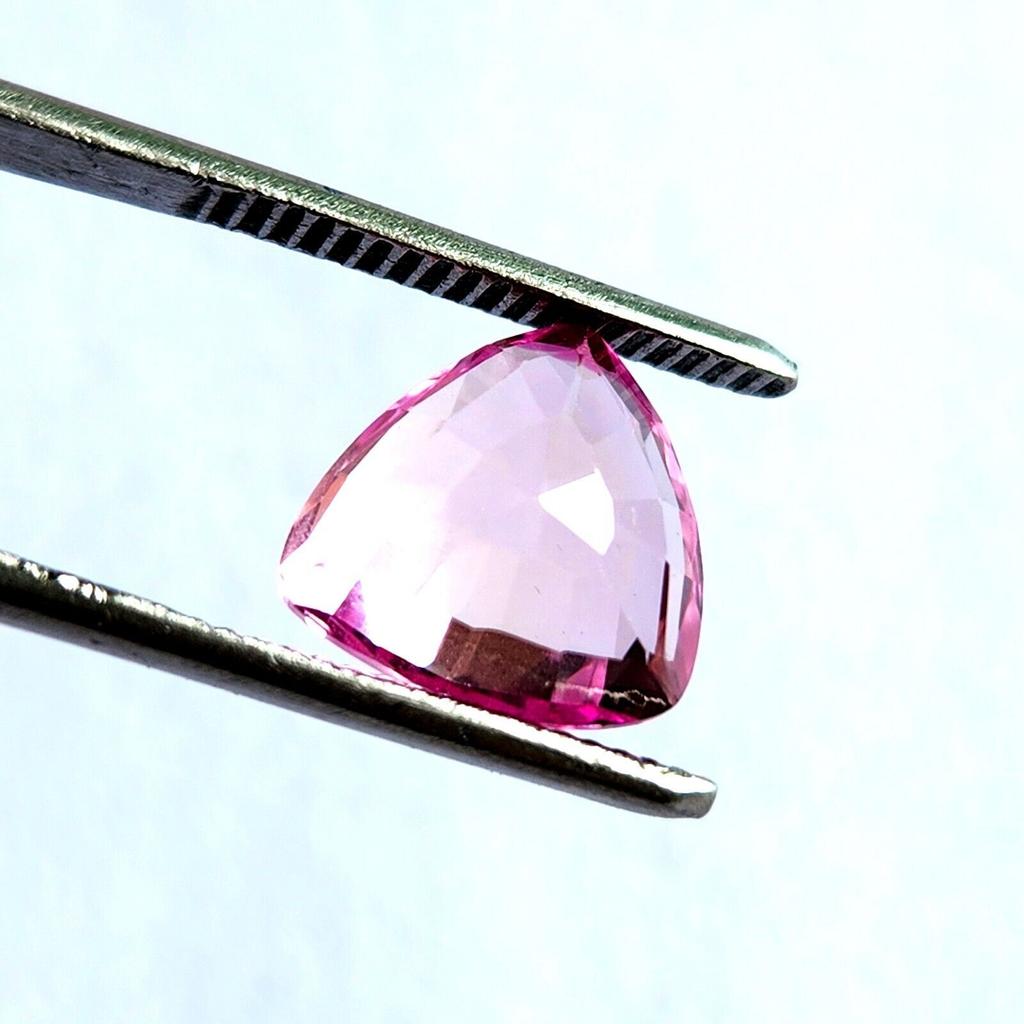 6.00 Ct Natural Pink Kunzite Certified Trillion Shape Loose Gemstone