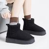 Winter New Snow Boots Women's Medium Tube Velvet Thickened Snow Cotton Shoes Versatile Thick-soled Thermal Shoes Short Boots G9902