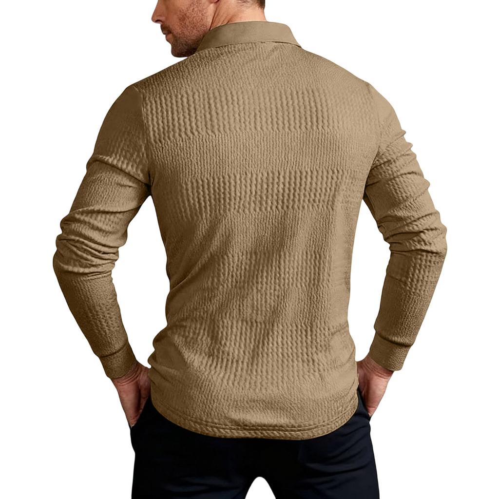 Men's  Leisure  Fashion  Monochrome  Shirt  Upper Garment