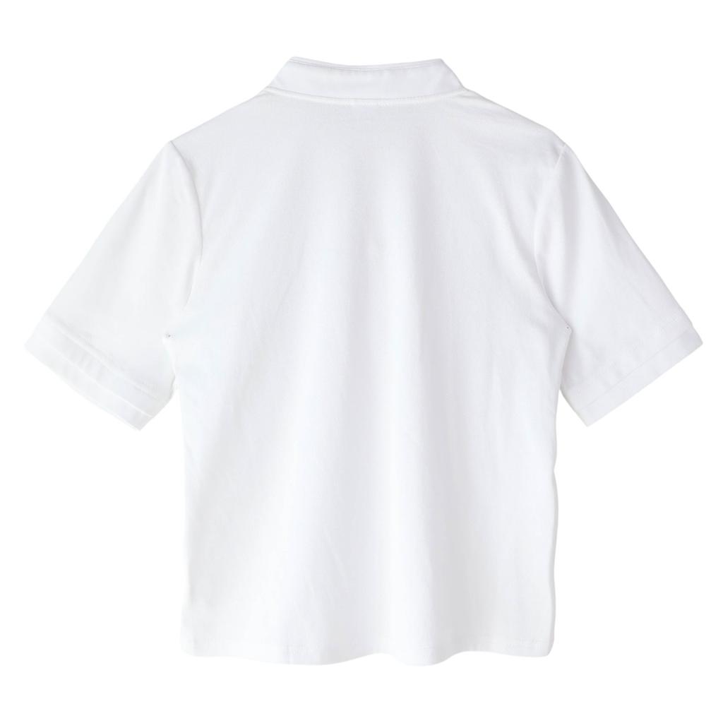 Korean Traditional Layered Collar Short Sleeve T-Shirt - Black / White