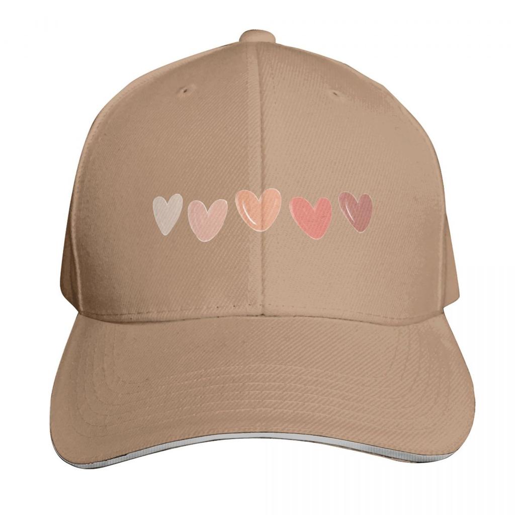 Cream Pink Red Heart Line Baseball Cap Wild Ball Hat funny hat Luxury Hat Baseball Cap Unisexs Baseball Womens
