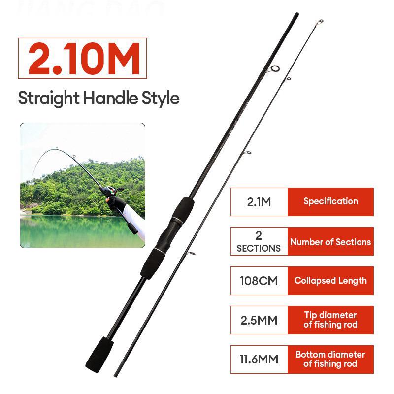 1.65M 1.8M 2.1M Ultralight Fishing Rod M Fishing Rod Carbon Hard Adjustable Insertion Lure Rod