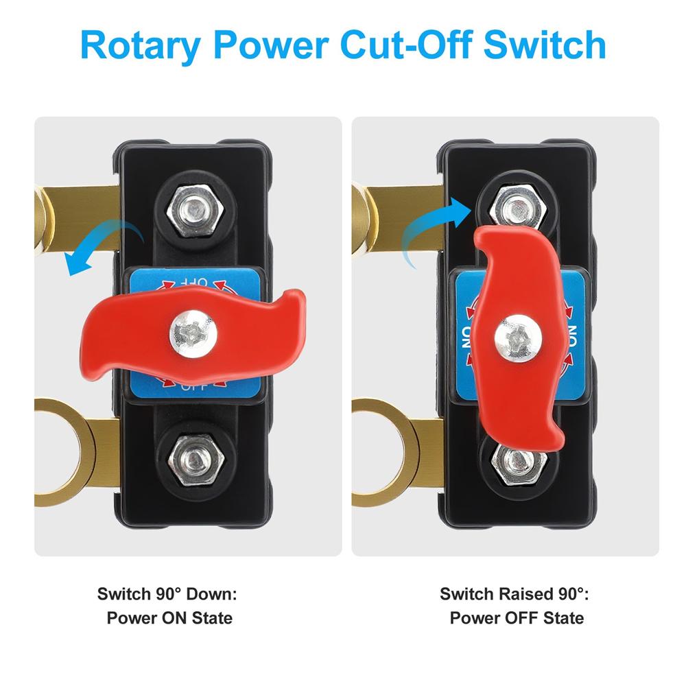 Universal Battery Disconnect Switch 12-24V Cut Off Isolator For RV ATV Car Truck