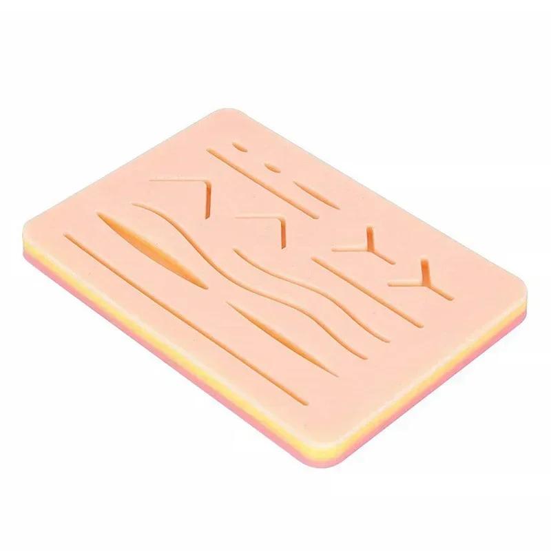 Traumatic Skin Suture Training Model Pad with Wound Silicone Suture Practice Pad Teaching Equipment Dental Accessories