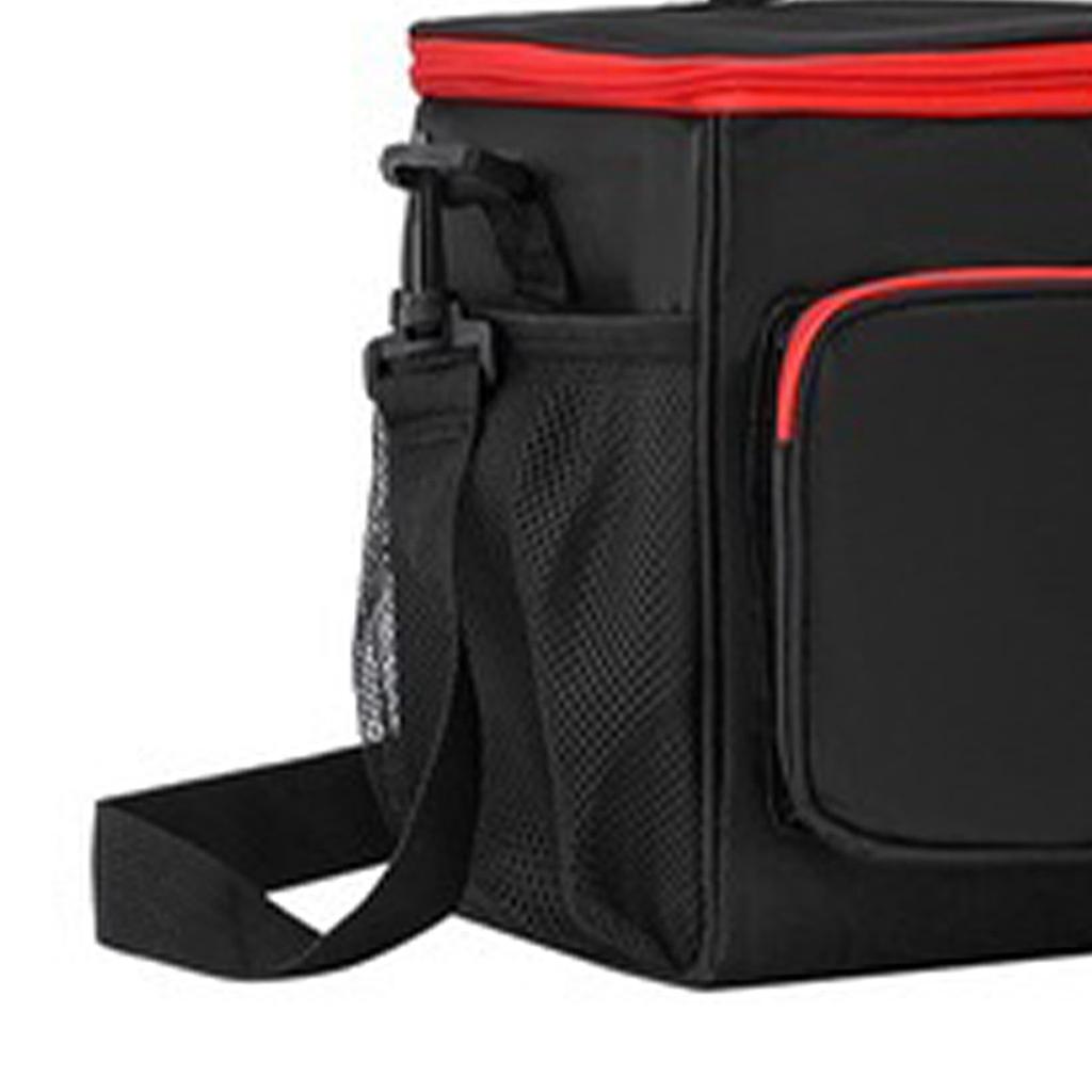 Lunch Bag Large Capacity Handheld Shoulder Back Thickened Oxford Cloth Insulated Bento Lunch Bag for Women Men Black