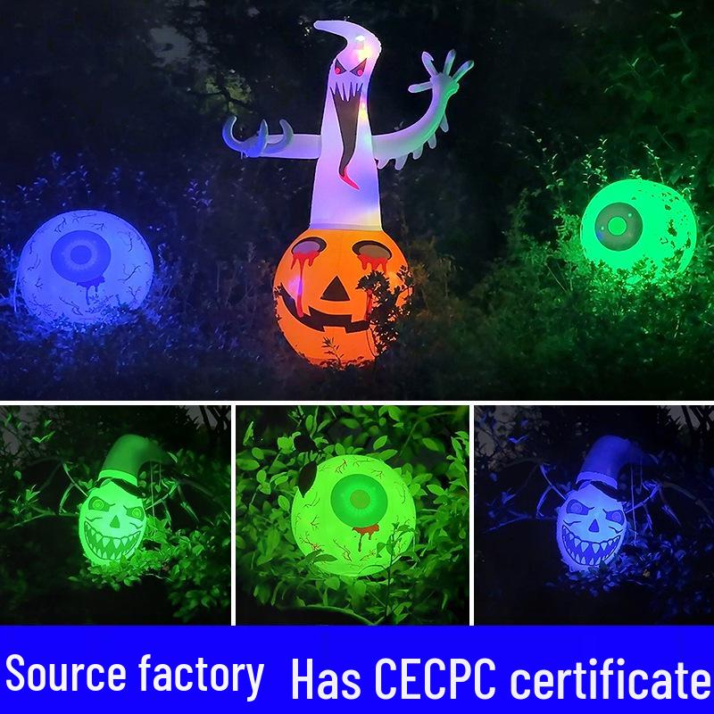 Inflatable PVC Pumpkin Ghost Tumbler Halloween Decoration