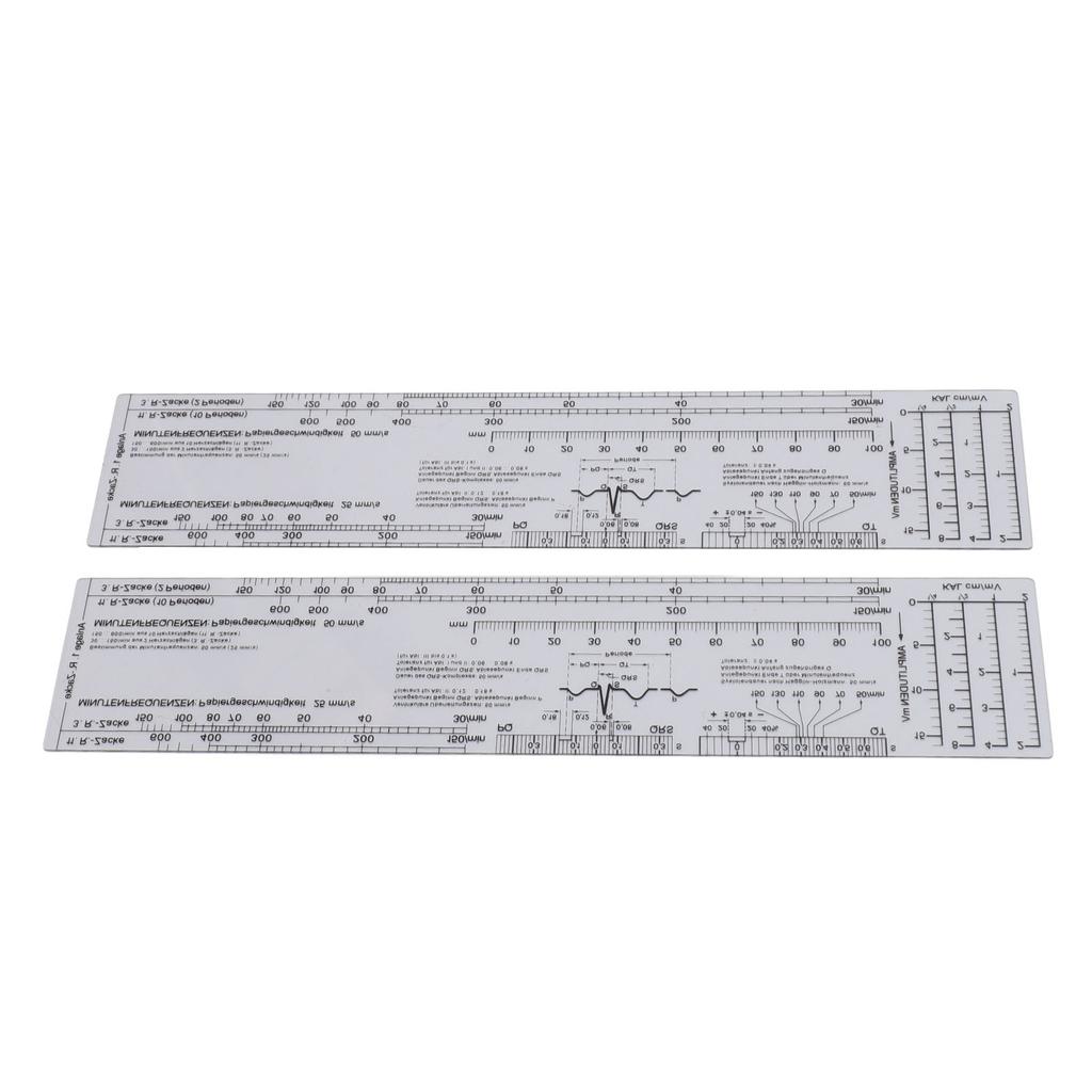 2 Sets EKG Calipers and EKG Ruler Combination Set Electrocardiogram Drafting Divider Measuring Tool 