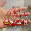 Mini Cartoon Apple Cat Hamburger Resin Dollhouse Accessories Set