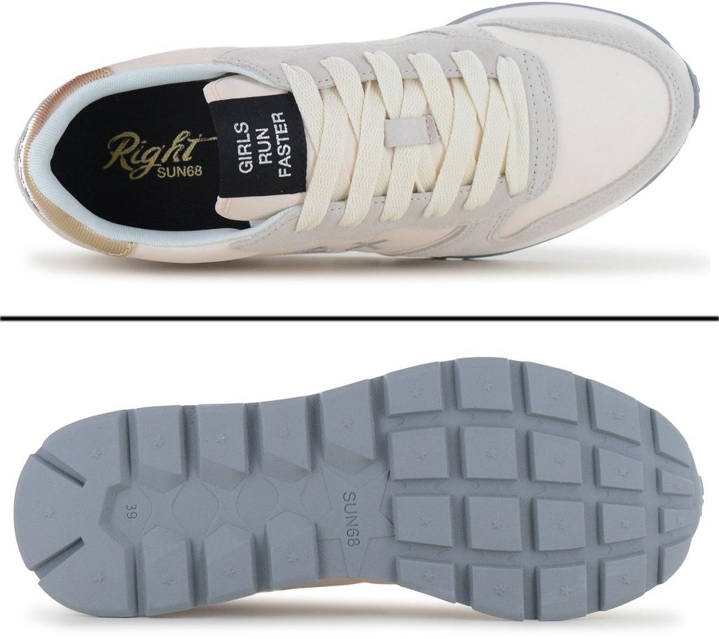 Sun68 Ally Argintiu Auriu - Adidași Dama Pantofi Bianco-Panna Z46202-31 ORIGINAL