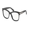 Logo Decoration Plastic Irregular Optical Frame Women's Black