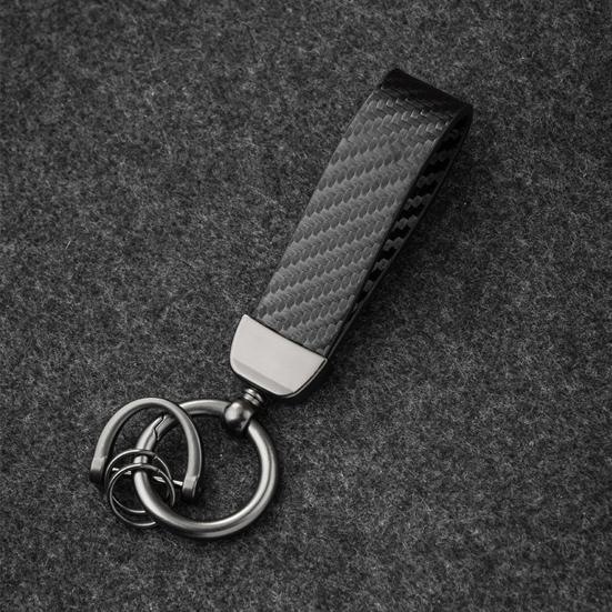 Keychain Pendant, Carbon Fiber Car Key Chain with Anti-Lost D-Ring, Universal Keychain for Men And Women
