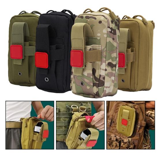 

Портативна сумка для надання першої допомоги Велика місткість Кілька кишень Кемпінг Аксесуари для походів Сумка для зберігання Сумка для екстрених випадків на поясі камуфляжний