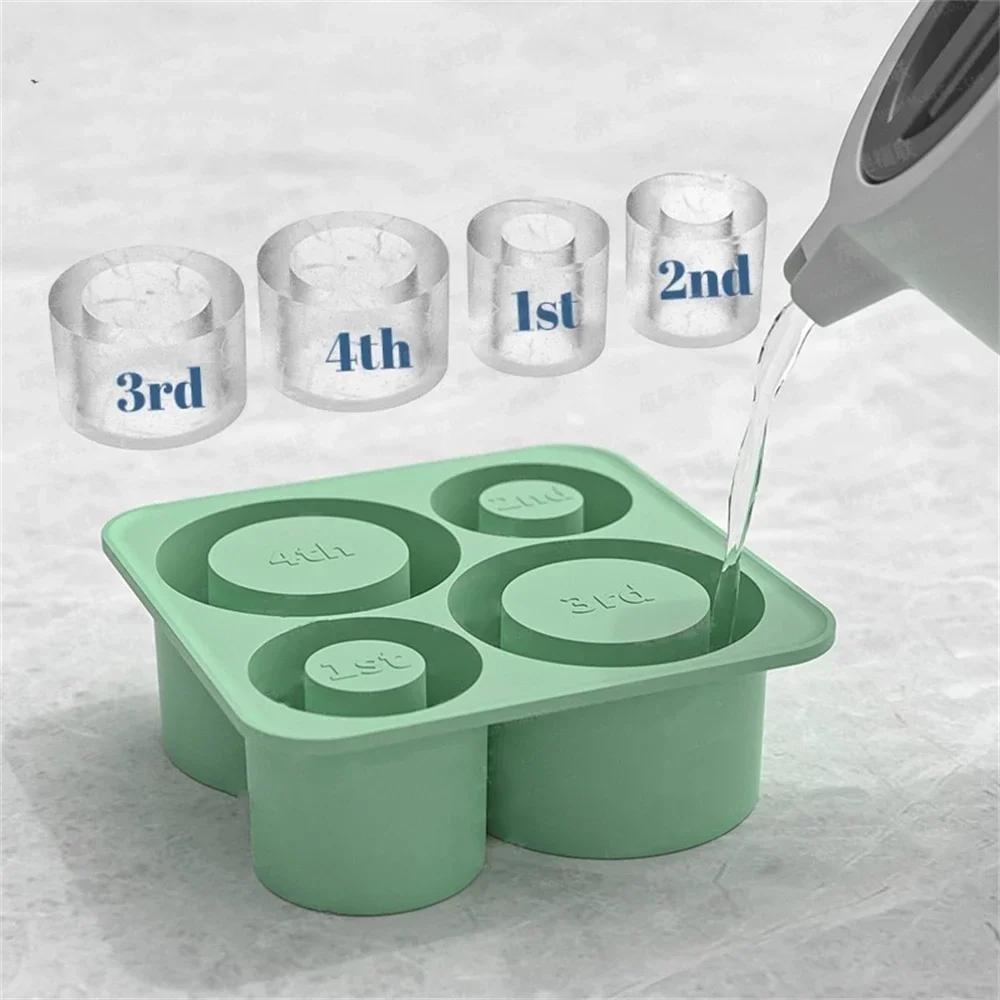 Ice Cube Tray for Stanley Cup Silicone Ice Cube Molds 20oz 30oz 40oz Tumbler Cup Ice Cube Trays with Lid Fit for Drinks,Coffee