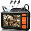 Industrial Endoscope Camera 4.3inch IPS Screen 8mm HD1080P IP67 Waterproof 8 LED Light Inspection Borescope for Pipe Car Repair