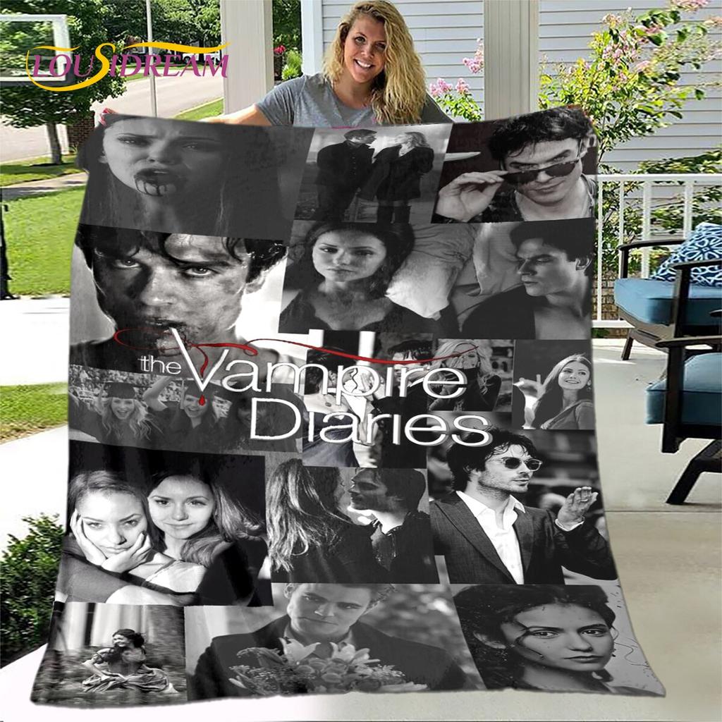 Upíří deníky Tištěná deka, Flanelová deka Přehoz, Měkká Teplá deka do Obývacího pokoje Ložnice Postele Pohovka Cestování