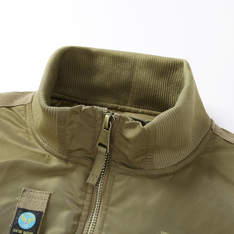 Autumn and Winter MA1 new jacket with padded thickened workwear Air Force loose plus size casual jacket baseball uniform pilot trendy padded suit