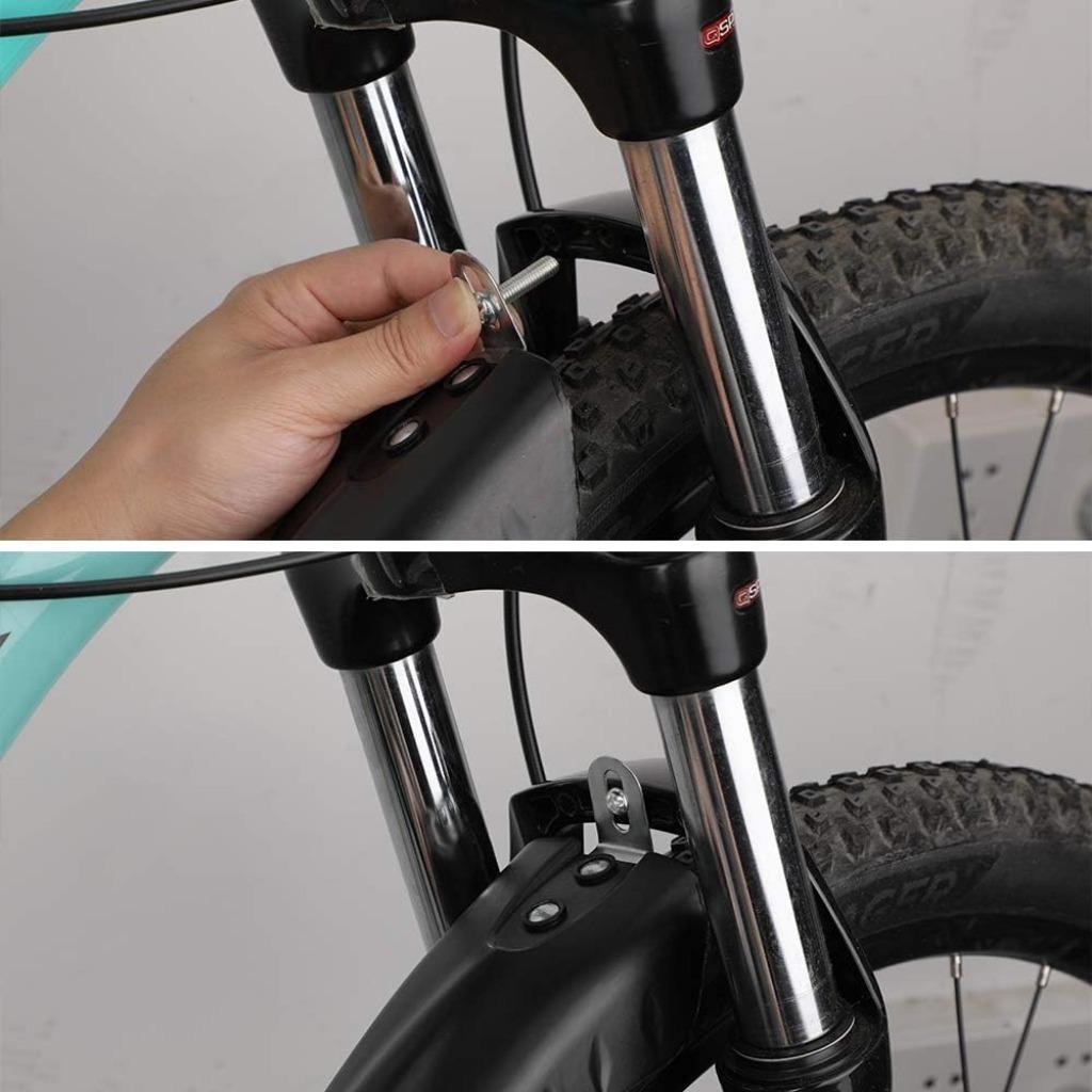 2pcs  Bicycle Mudguards, PA Nylon Front & Rear Mudguards, Carbon Fiber Pattern Bike Fenders Set, Cycling Road Mountain Bike Accessories
