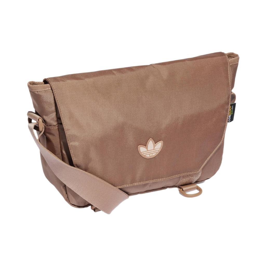 Adidas Originals Trefoil Logo Recycled Nylon Messenger Bag Unisex bags Earth-Brown IB9345