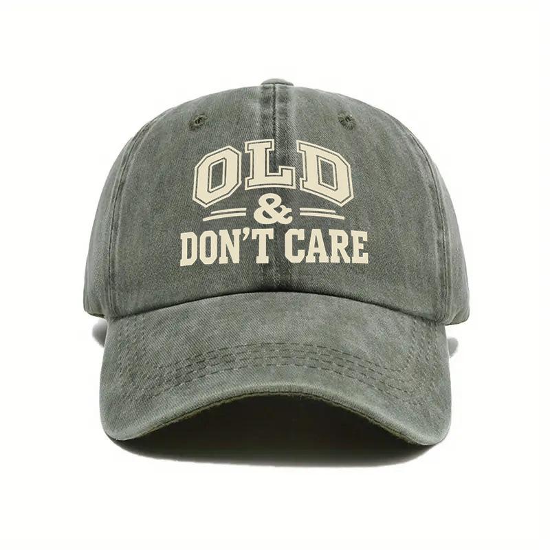 European and American Washed Soft-top Baseball Cap Female Letter OLD Printing Spring and Summer Curved-brimmed Outdoor Sun Hat Male