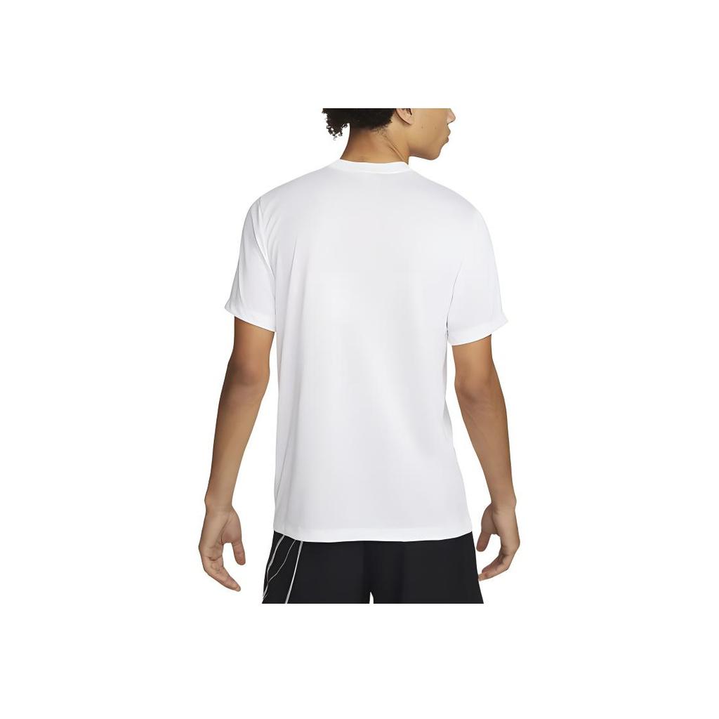 Nike Solid Color Logo Casual Short Sleeve T-Shirt Men Tops White 727982-100
