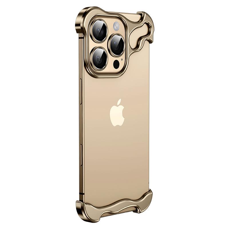 Kompatibel mit iPhone 17 Pro Max: Metall-Eckschutz in unregelmäßiger Form & randloser Linsenschutz für iPhone 14-13.