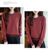 Korean Fake Two-Piece Round Neck Knitted Sweater for Women - 2025 Autumn