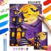 Halloween Oil Painting Digital Painting Pumpkin Castle Handmade Diy Coloring Painting Home Decoration