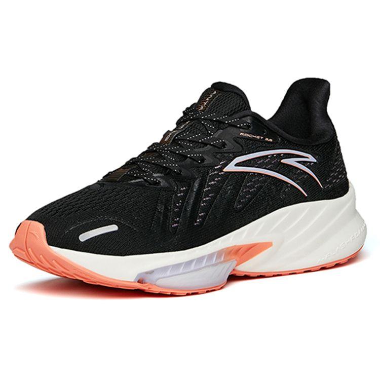 Anta Rocket 3.0 Comfortable Shock Absorption Non-Slip Wear-Resistant Low-Top Running Shoes Women Running Shoes Black Purple Gray 122145587-7