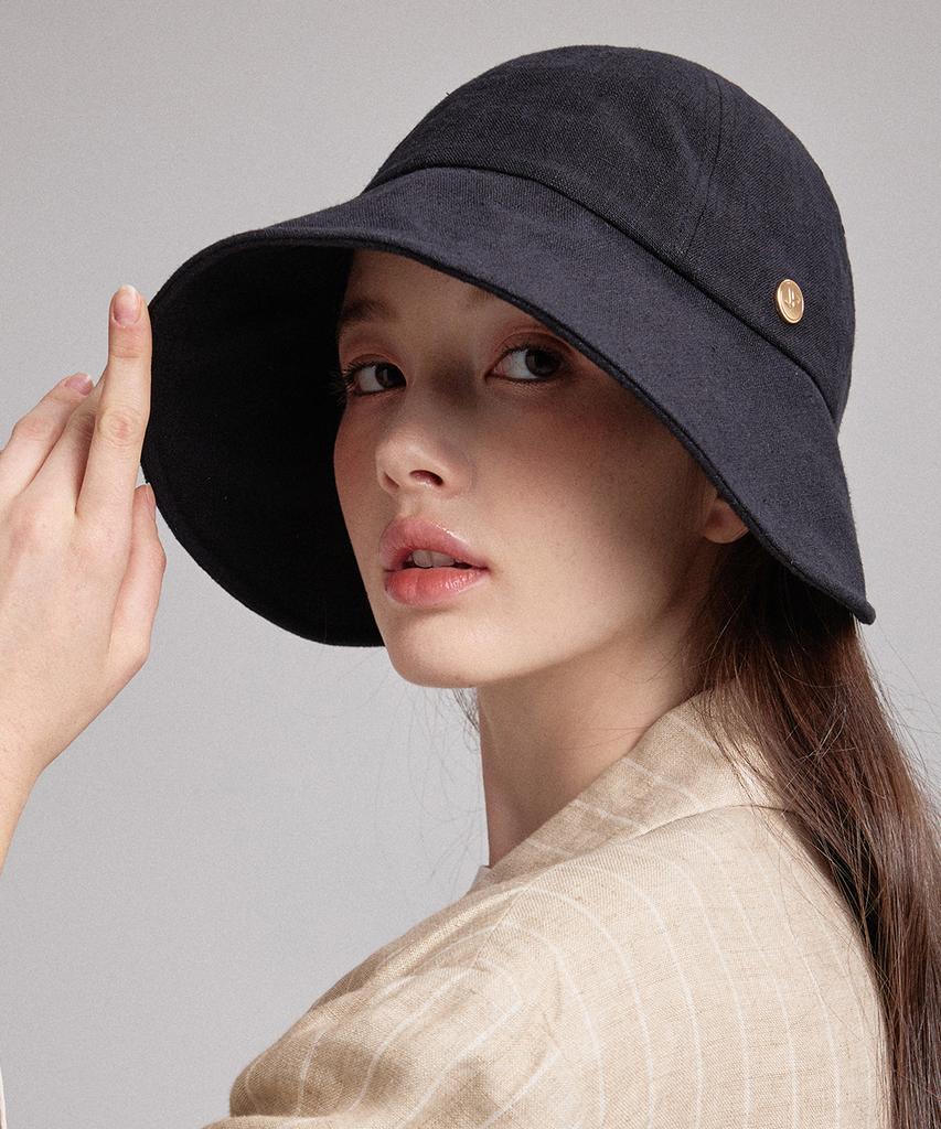 Hwaiteusaenjeu Linen Bonnet Hat New Katie