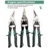 10 Inch Industrial Tin Snips, Cuts Stainless Steel Sheet Metal, Galvanized Iron with Compound Leverage for Heavy Duty Work
