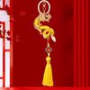 Exquisite Chinese Dragon Tassel Metal Keychain Charming Accessory For Gifts And Collectors