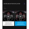 2Pcs ABS Plastic Steering Wheel Paddle Shift Extension Cover Carbon Fiber Pattern Black