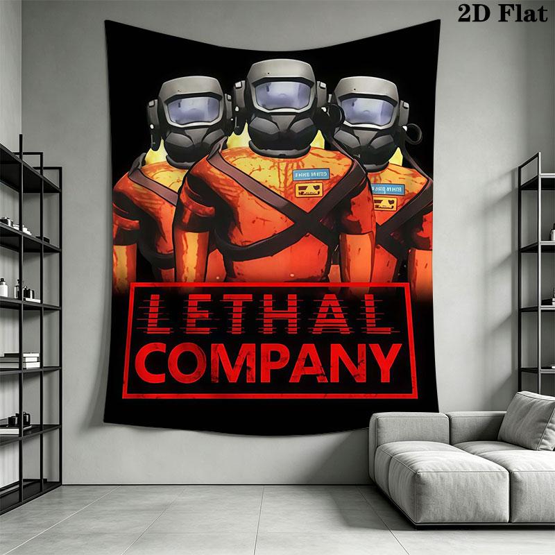Lethal Company Wall Hanging Printed Fabric Blanket Decorative Tapestries for Bedroom Living Room Home Decor