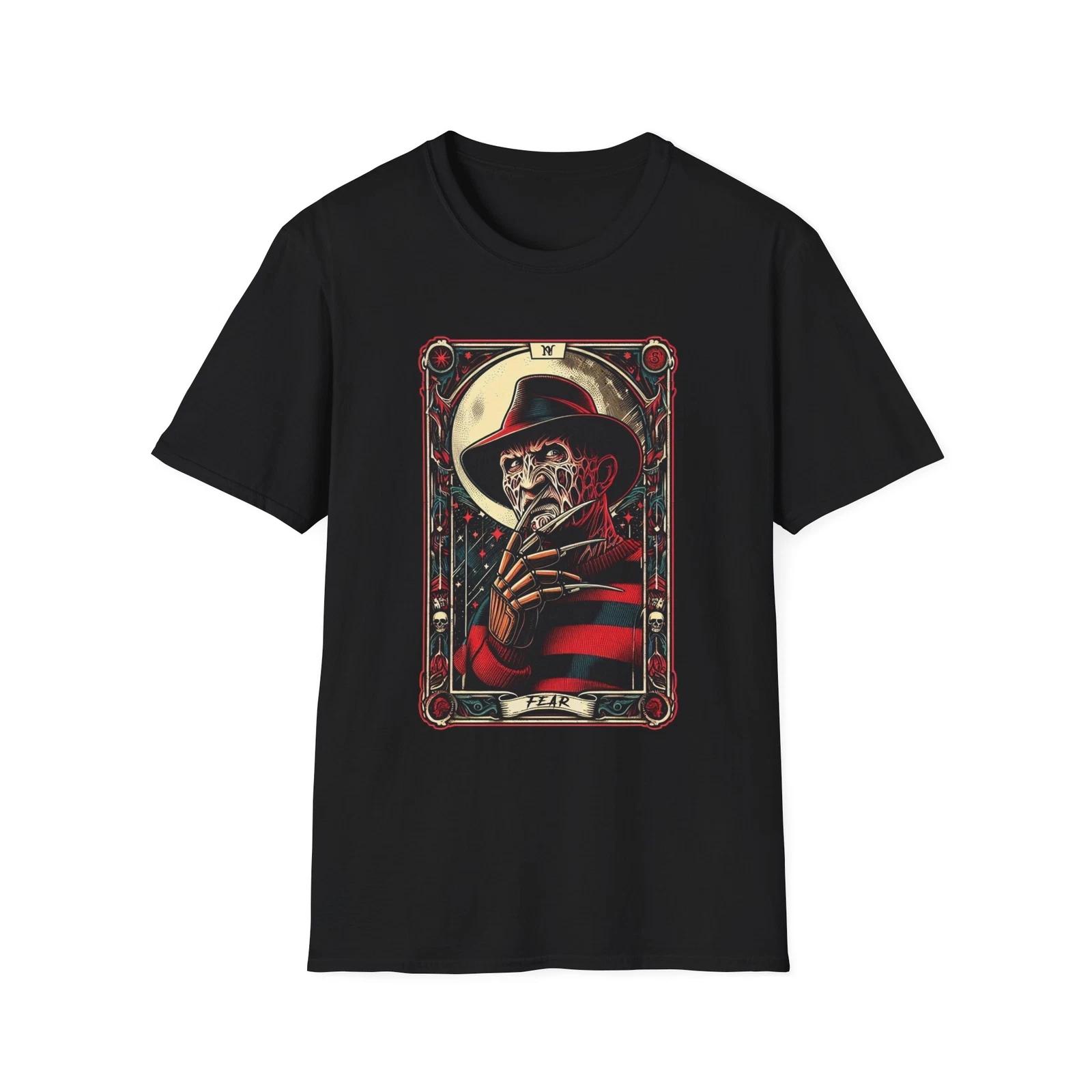 Freddy Krueger Tarot Card Tee – Horror Movie Mashup Shirt XXXL